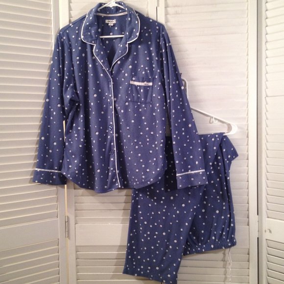 Dkny Intimates & Sleepwear Dkny Womens Xl Dusty Blue White Dot 2